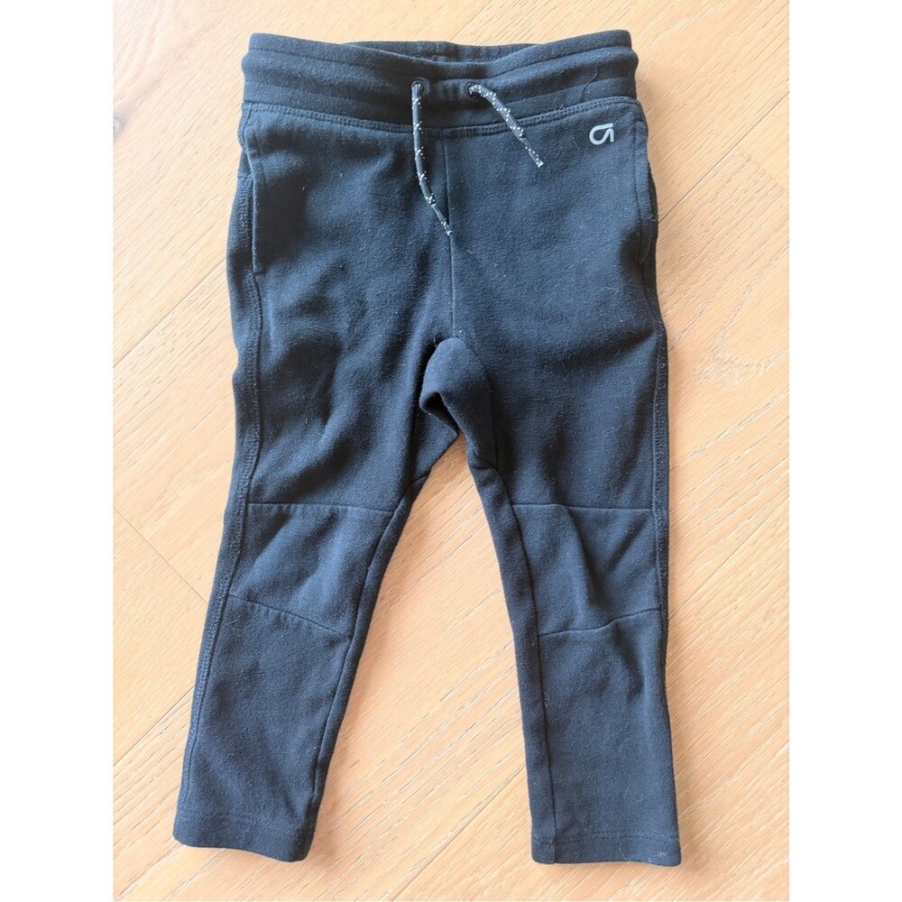 Gap Fit 2T Boys Toddler Black Sweatpants Joggers Cotton Blend